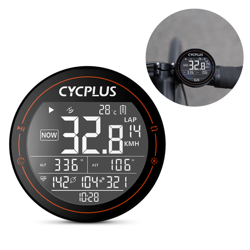 CYCPLUS M2 Bike Computer ANT+ GPS Bluetooth Smart Wireless Stopwatch