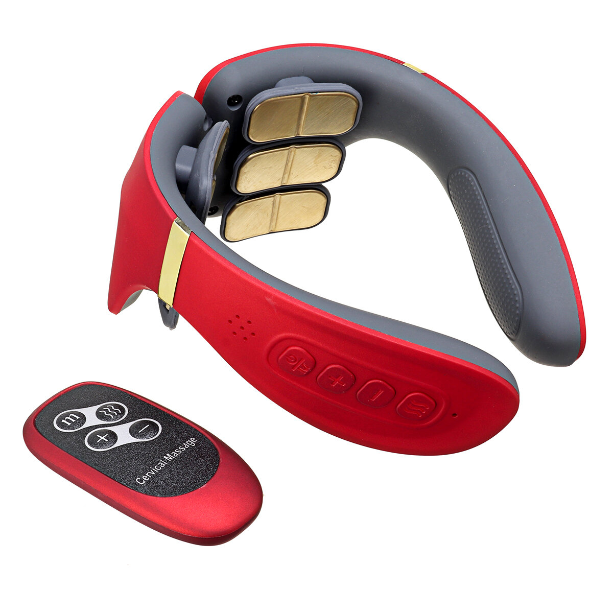 12 Heads Electric Neck Massager Hot Compress Pulse Neck Protector 12